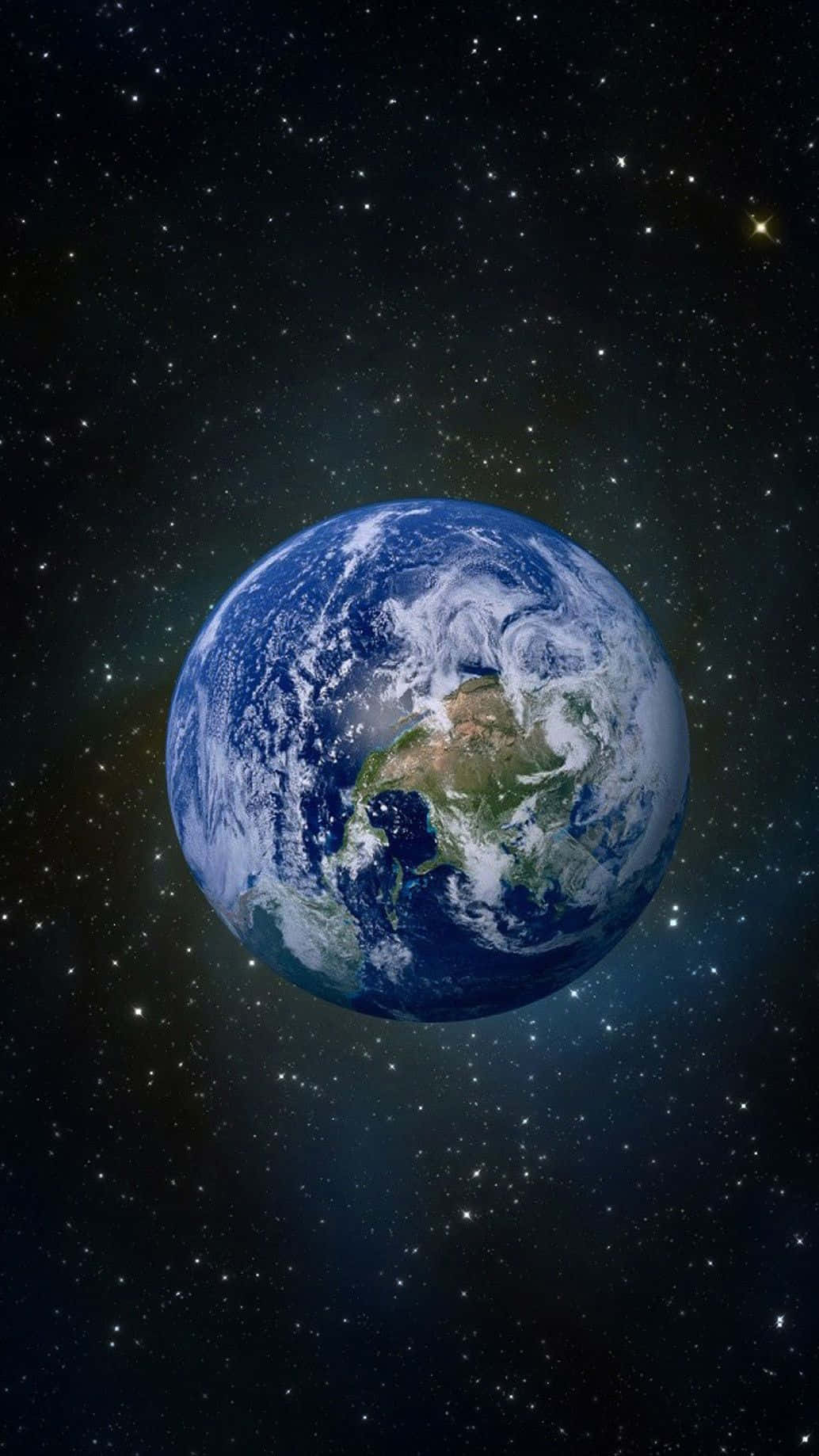 Planet Earth, blue oceans, green continents, HD Phone Wallpaper