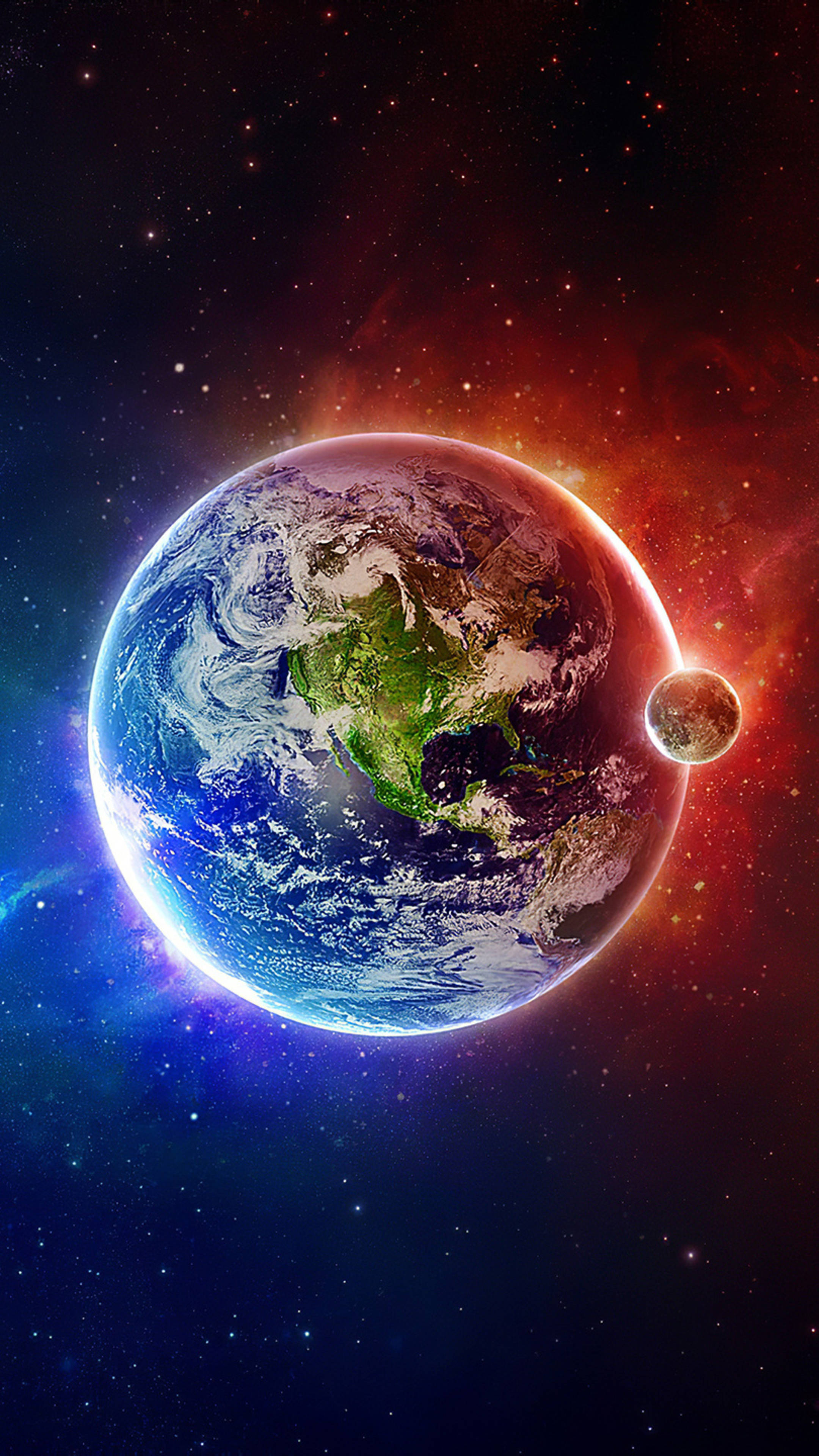 Earth, Moon, 4K Ultra, 4K Phone Wallpaper