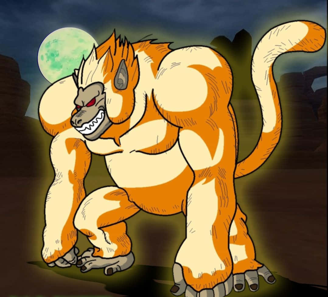 great ape, orange and cream striped, red eyes, SD Desktop Wallpaper