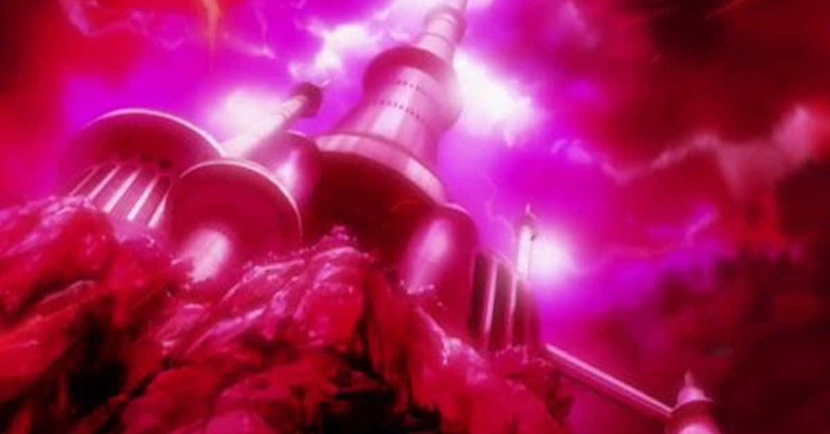 Planet Vegeta, metallic structure, jagged red rock, SD Desktop Wallpaper