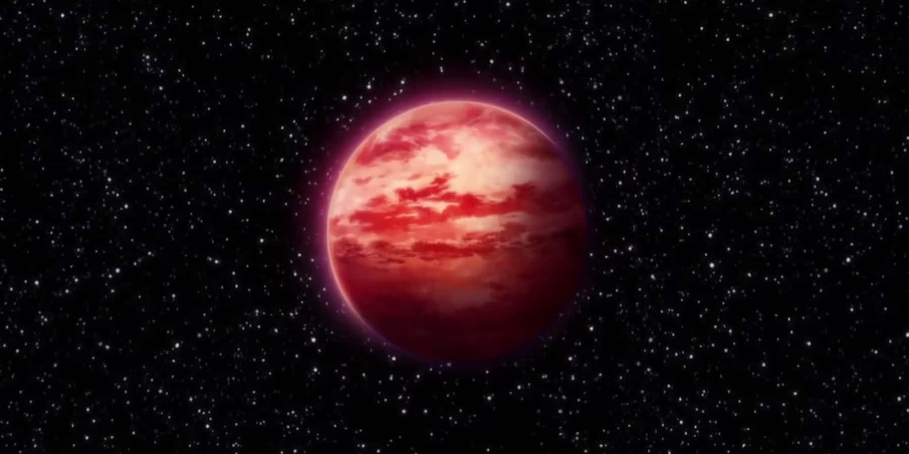 Planet Vegeta, starlight, glowing red planet, HD Desktop Wallpaper