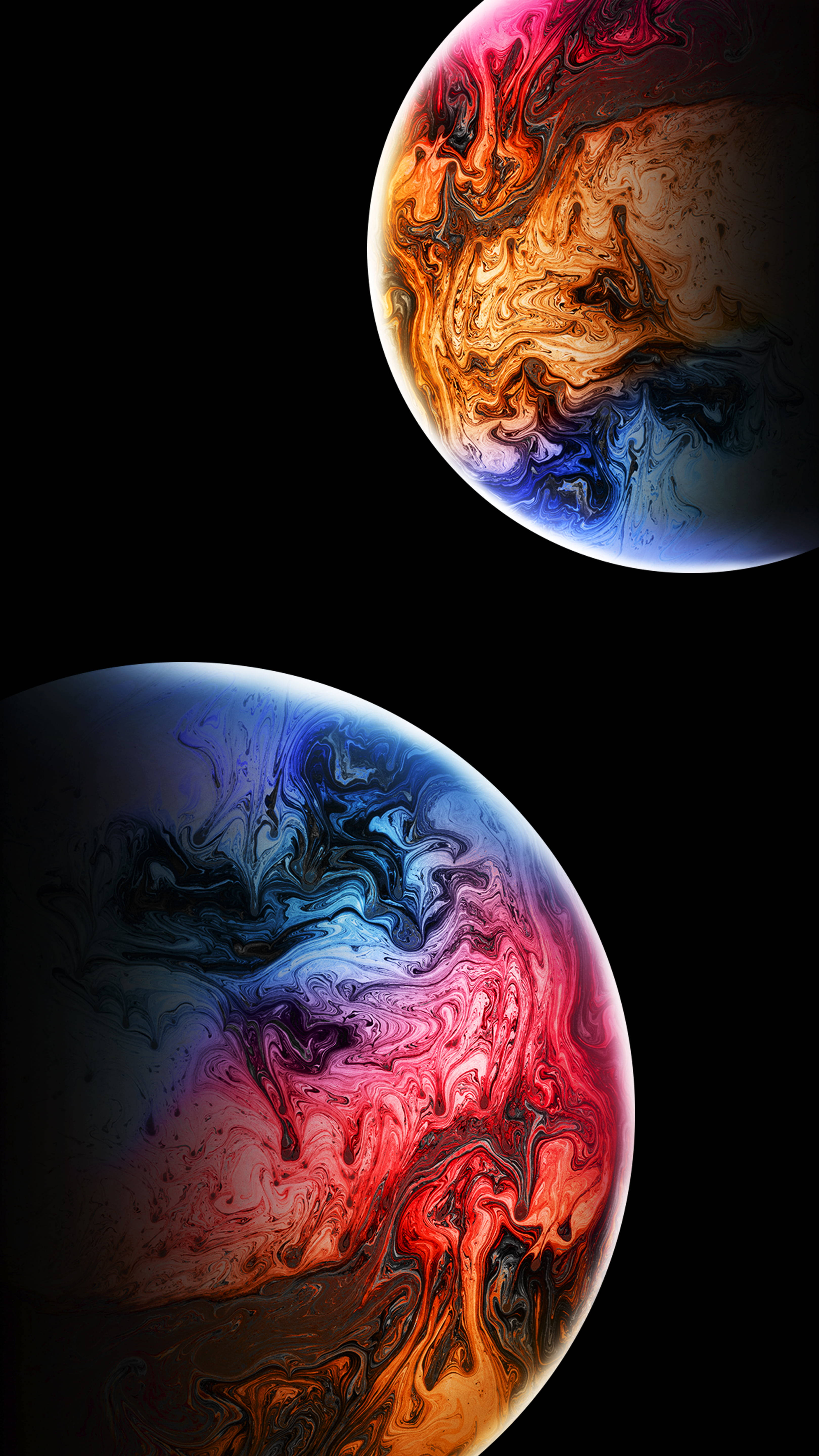 colourful planets, 8K phone, black void, 5K Phone Wallpaper