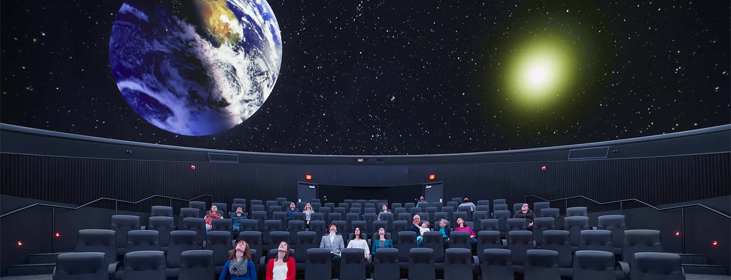 Planetarium, Earth, glowing star, HD Desktop Wallpaper