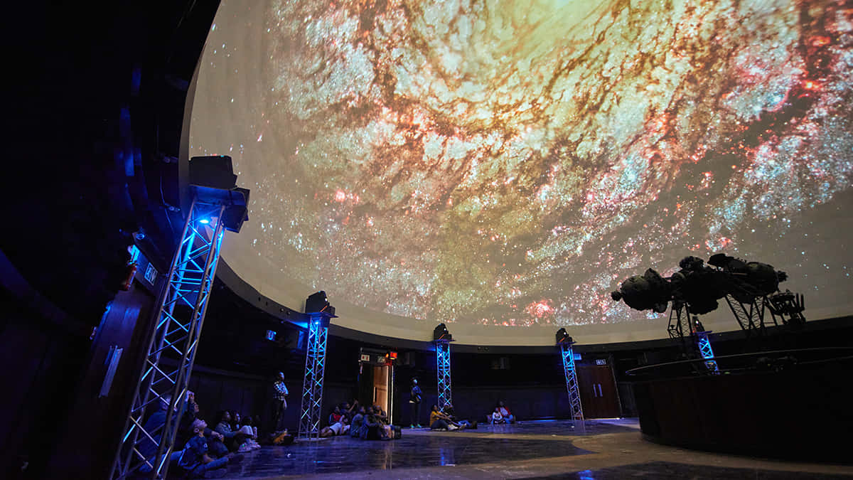 planetarium, dome, cosmic nebula, SD Desktop Wallpaper