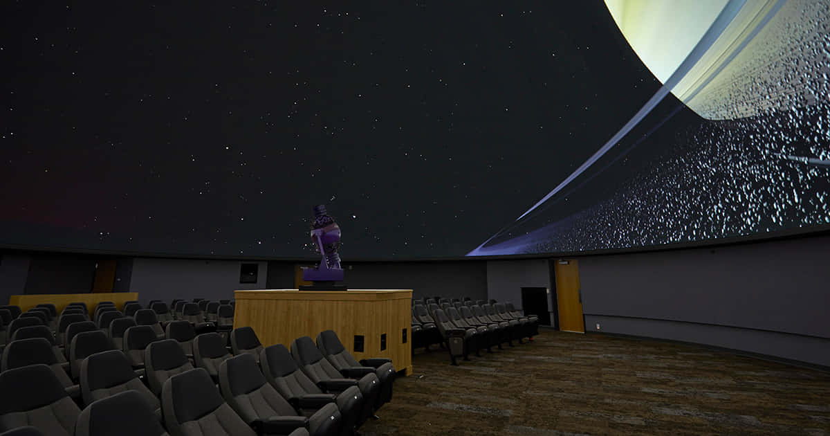 Planetarium, curved dome, starry night sky, SD Desktop Wallpaper