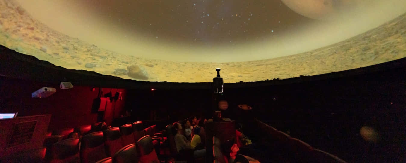 Planetarium, starry sky, alien planet, HD Desktop Wallpaper
