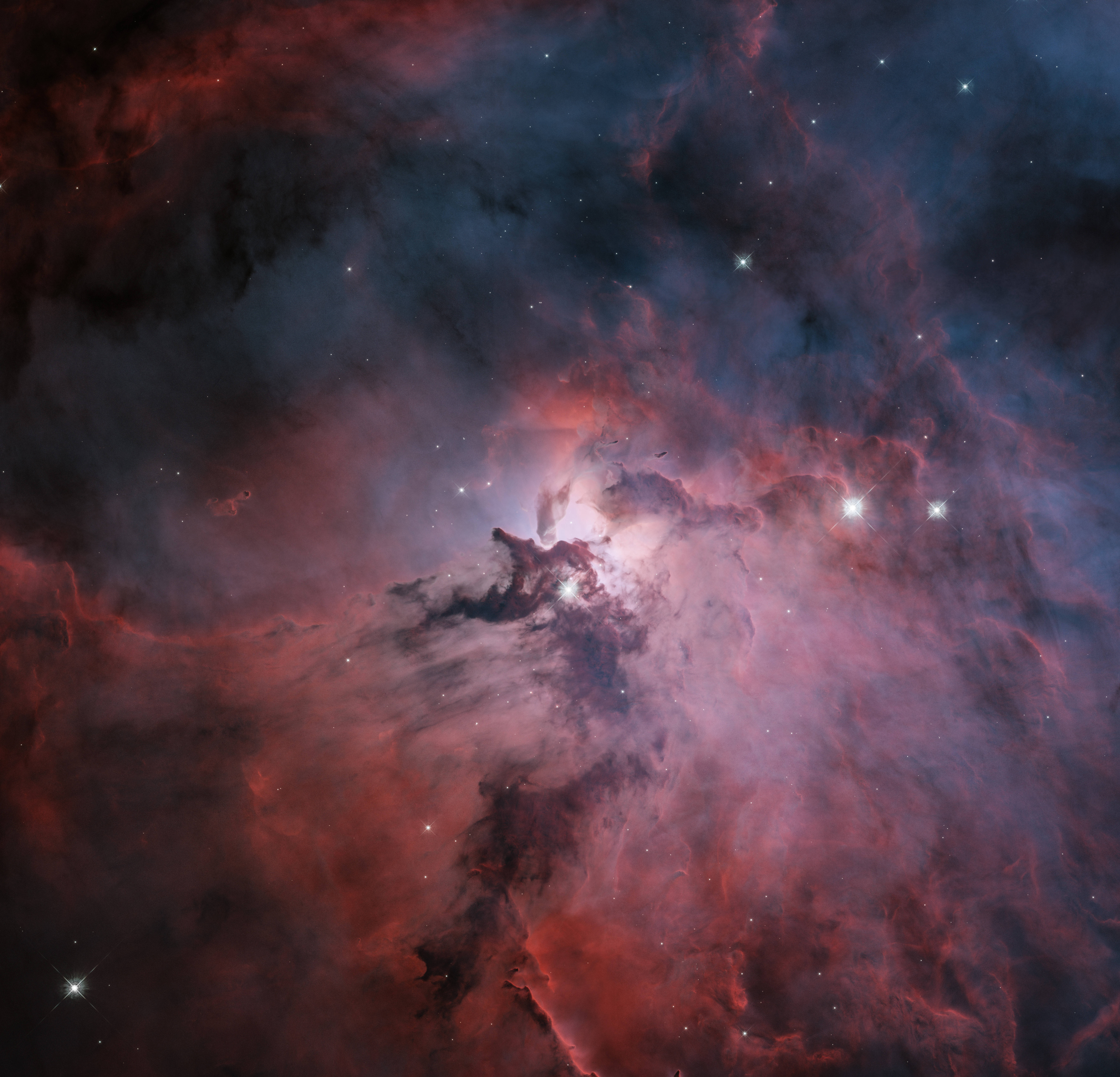Nebula, crimson, indigo, 5K Desktop Wallpaper
