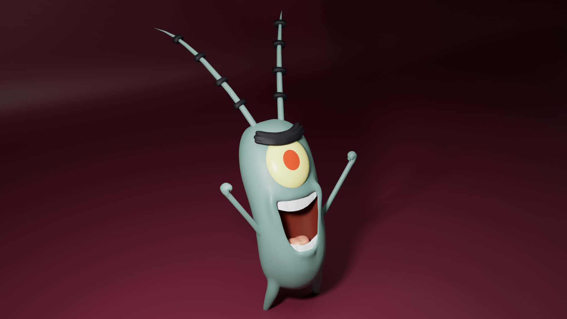 Plankton, 1920 x 1080, deep maroon, Full HD Desktop Wallpaper