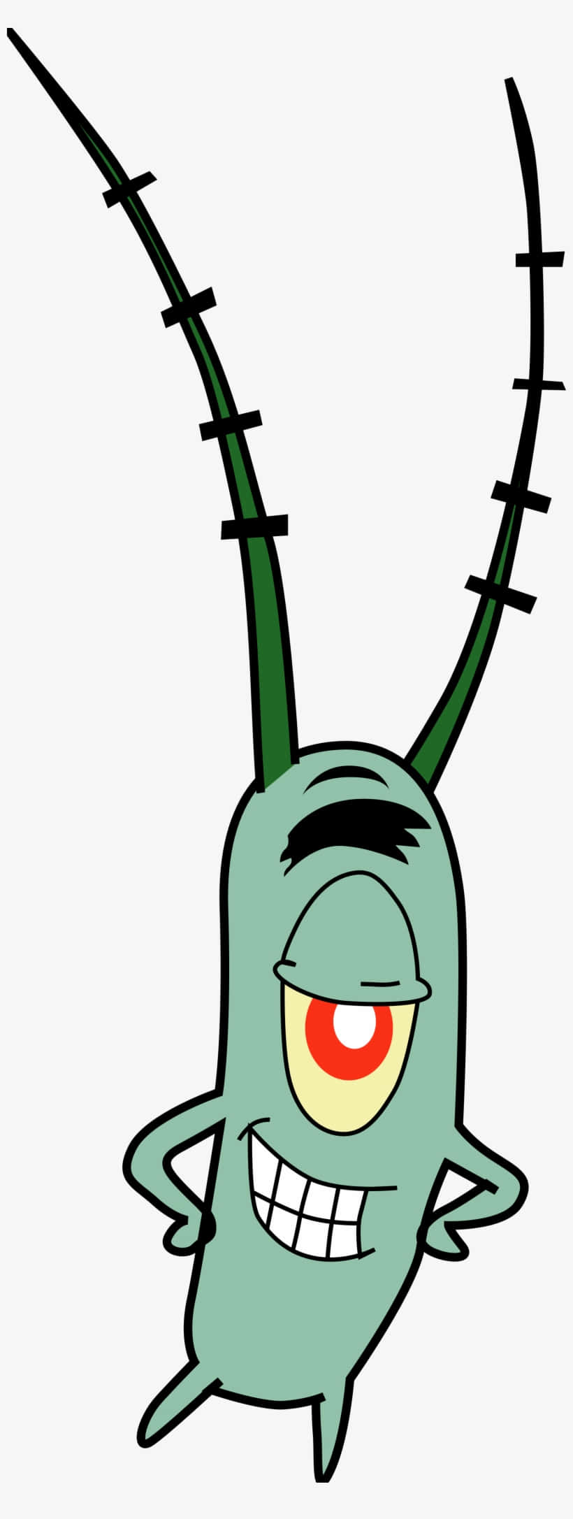 plankton, green, one-eyed, Full HD Phone Wallpaper