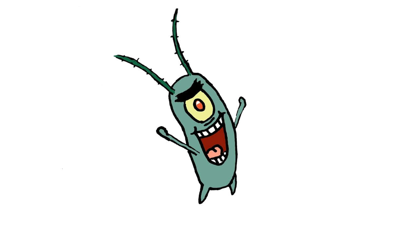 plankton, green, one-eyed, HD Desktop Wallpaper