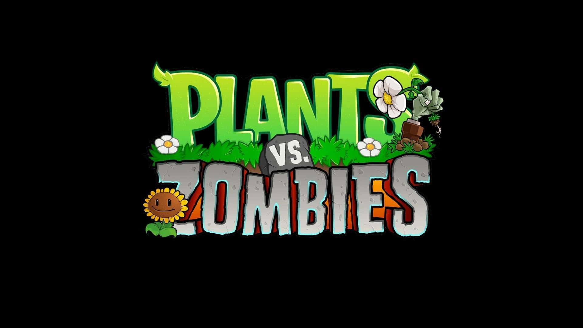 Plants vs Zombies, sunflower, white flowers, Full HD Desktop Wallpaper