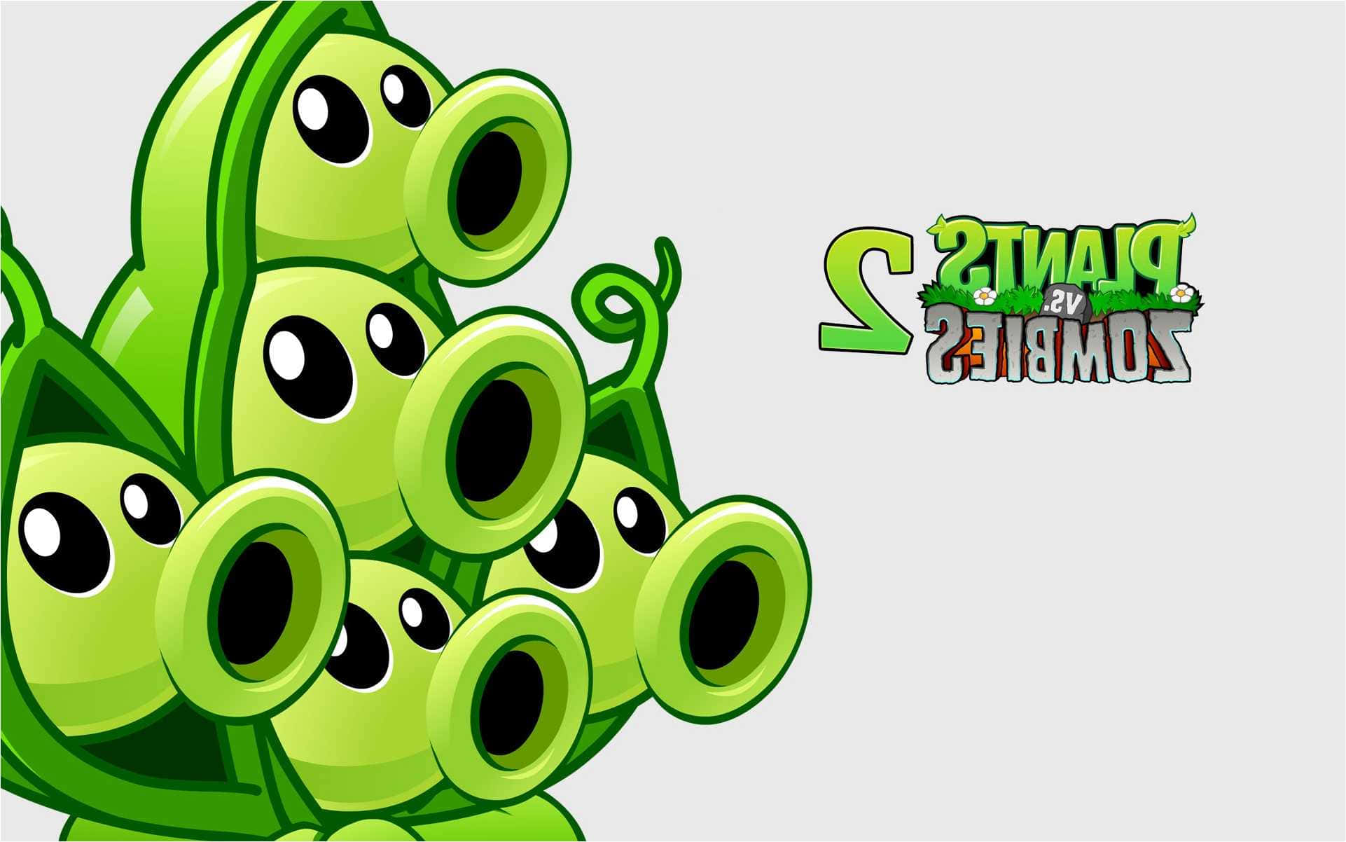 Plants Vs Zombies, pea shooter plants, big eyes, Full HD Desktop Wallpaper