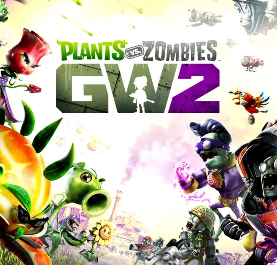 Plants Vs Zombies, cartoon plants, zombies, SD Desktop Wallpaper