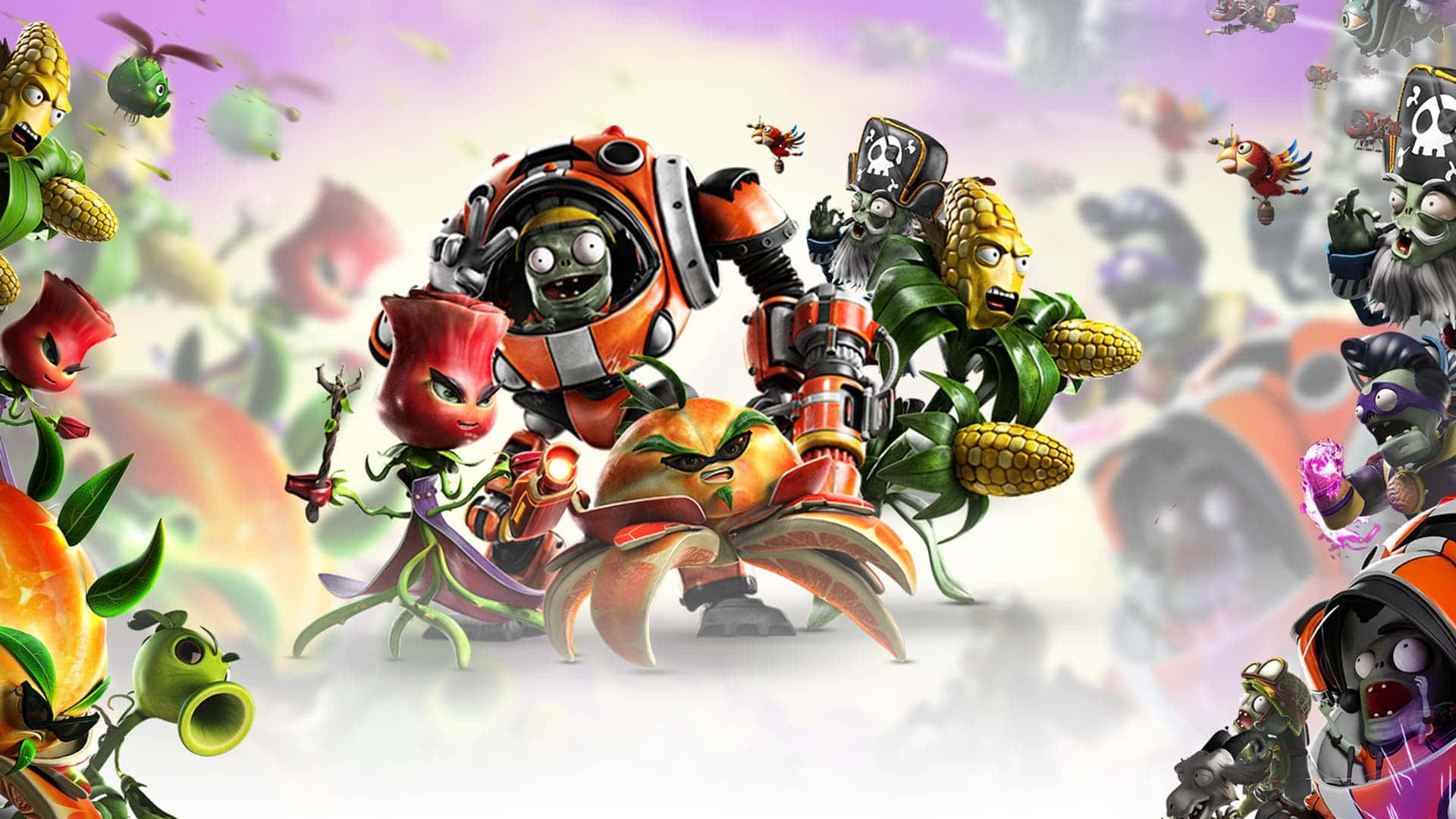Plants Vs Zombies, 1920 x 1080, cartoon plants, Full HD Desktop Wallpaper