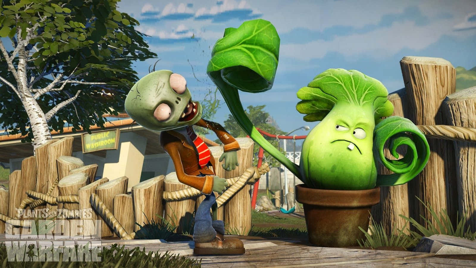 Plants Vs Zombies, zombie, cabbage plant, HD Desktop Wallpaper
