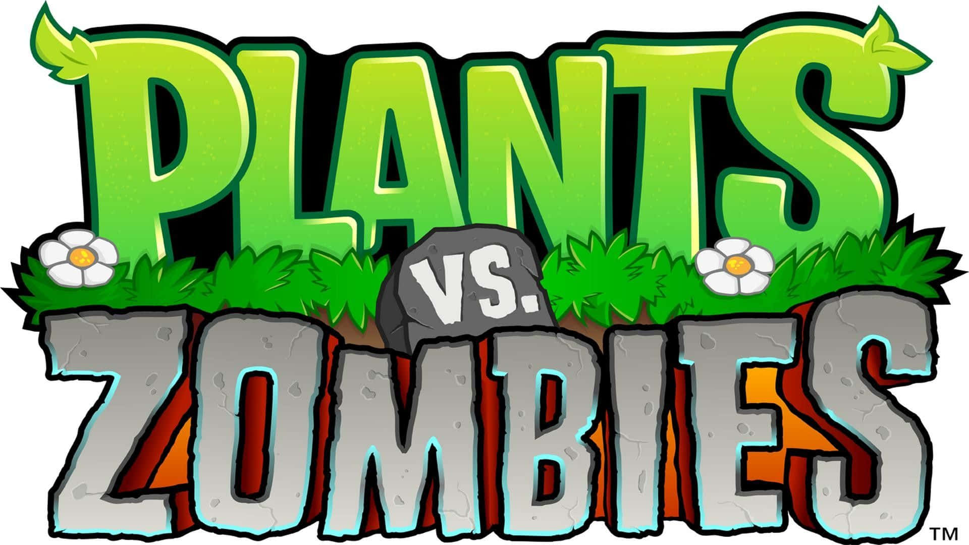 Plants Vs Zombies, green plants, gray zombies, Full HD Desktop Wallpaper