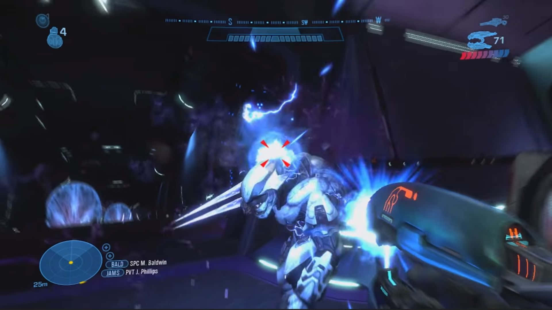 plasma rifle, glowing blue, futuristic armor, Full HD Desktop Wallpaper