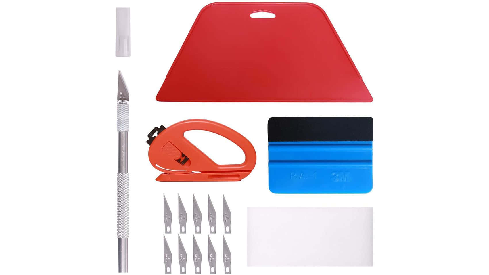 plastic squeegee, blue squeegee, orange tool, HD Desktop Wallpaper