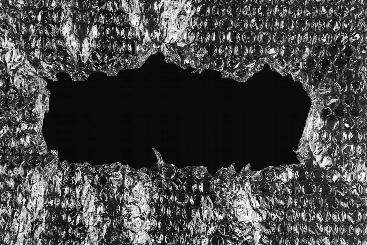 plastic bubble wrap, torn bubble wrap sheet, black void, SD Desktop Wallpaper