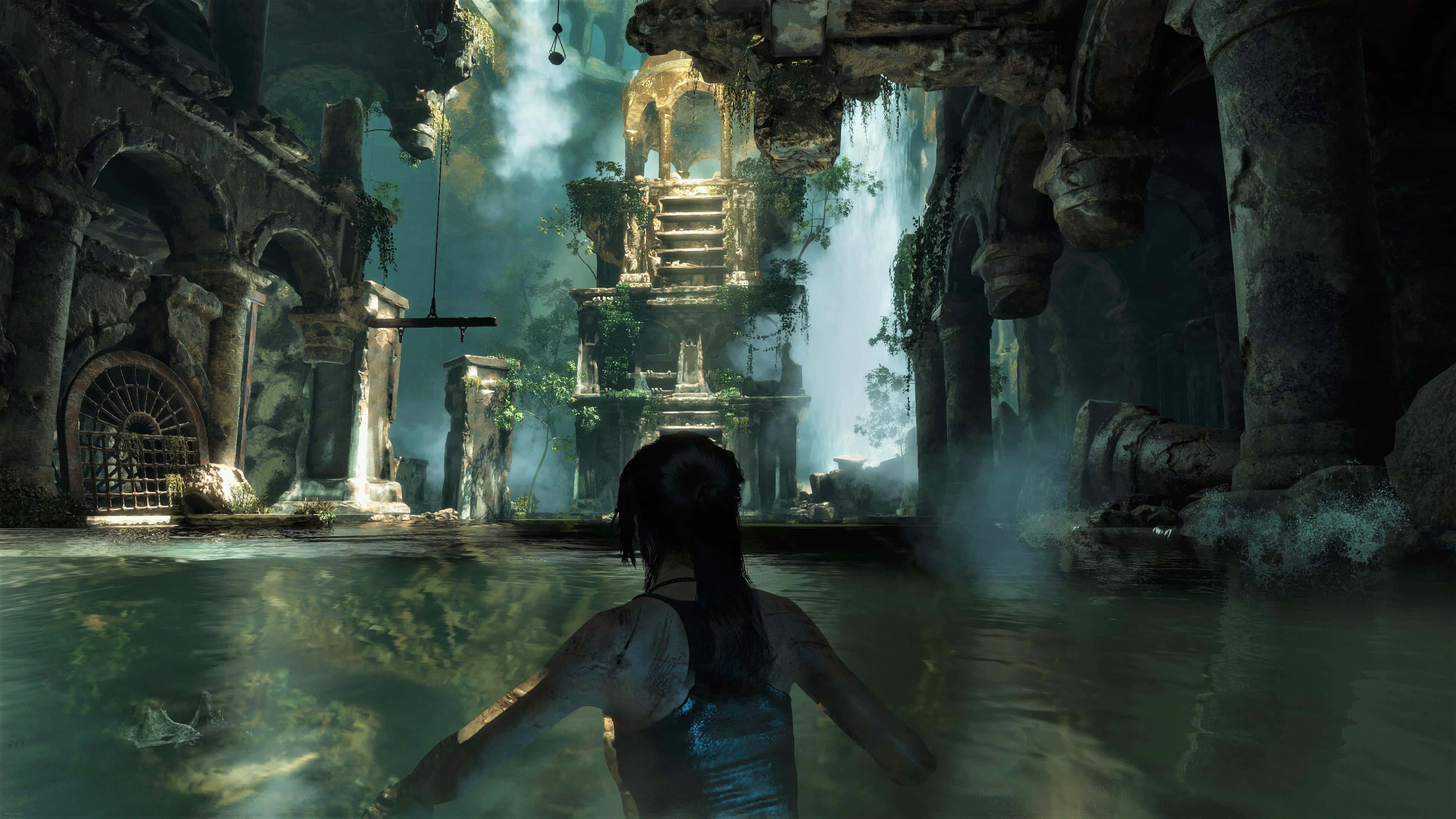 Platform Games, sunlit ruin, mossy stone arches, 4K Desktop Wallpaper