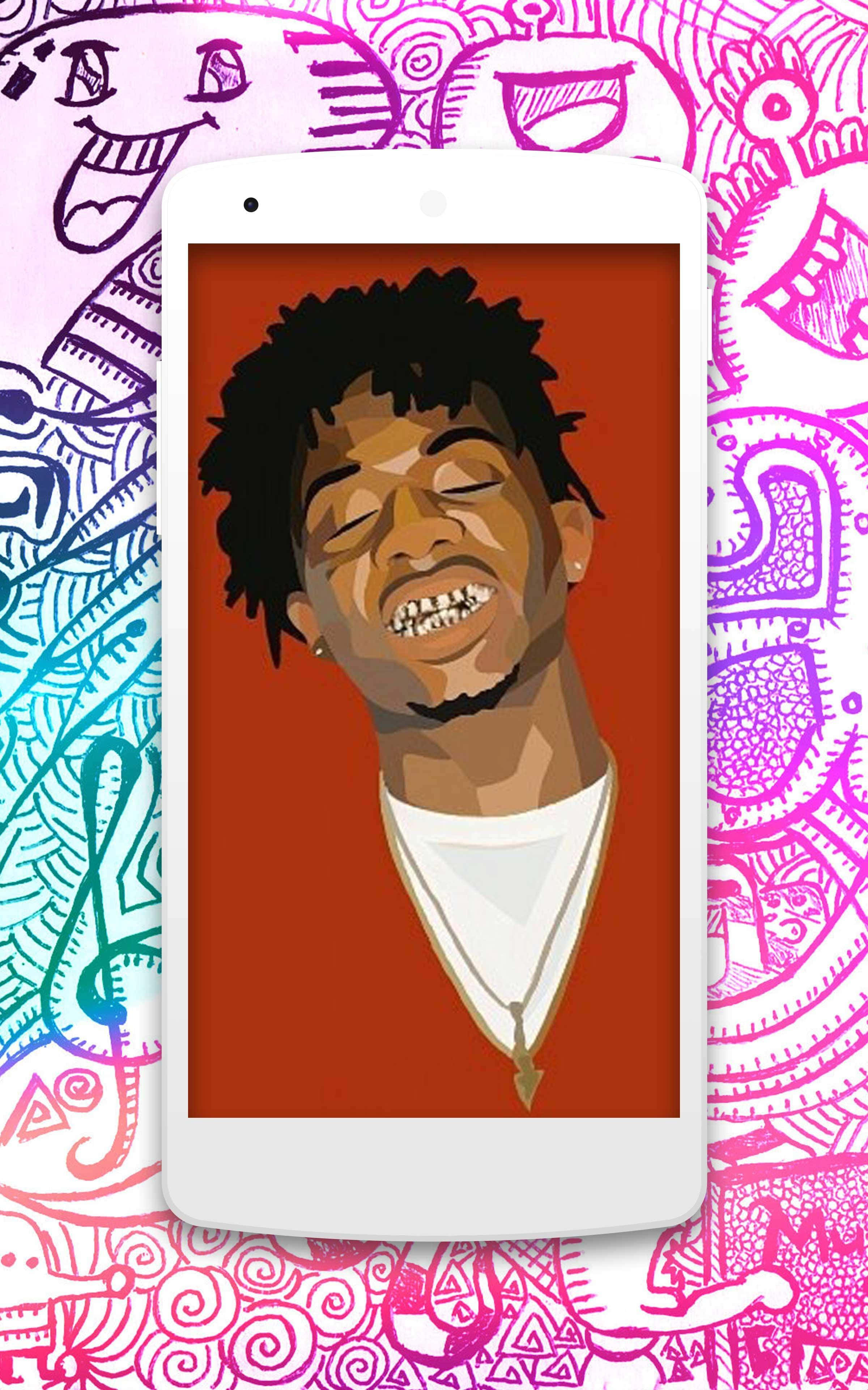 Playboi Carti, pink, teal, 4K Phone Wallpaper