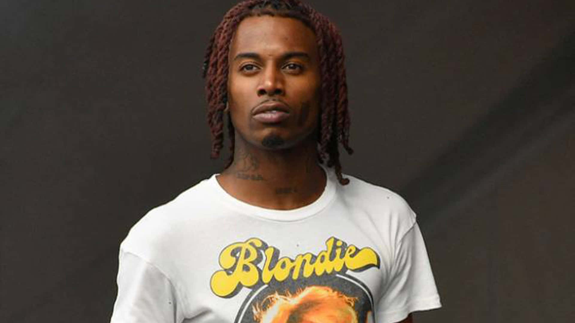 Playboi Carti, reddish-brown dreadlocks, white t-shirt, Full HD Desktop Wallpaper