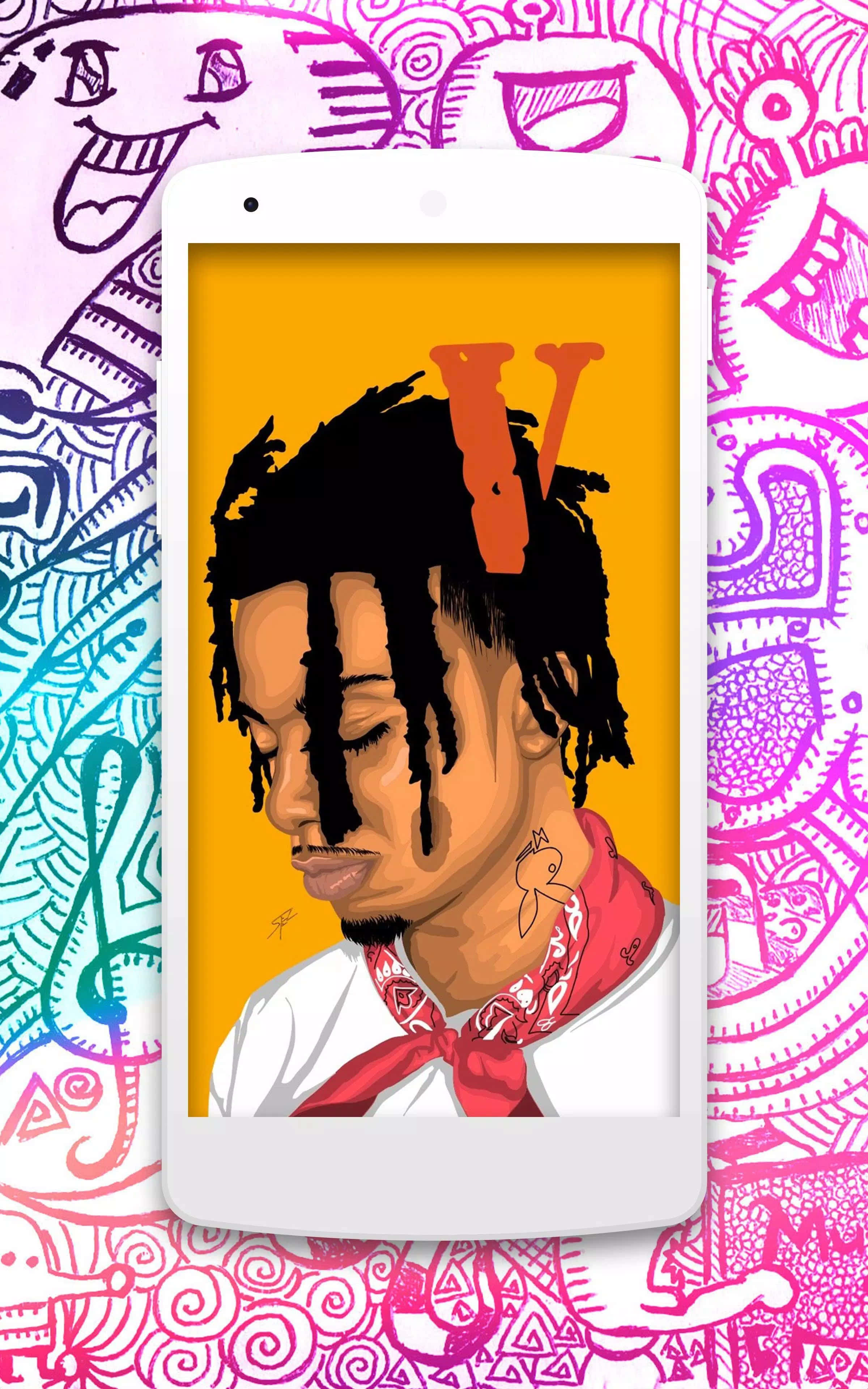 Playboi Carti, dreadlocks, red bandana, 4K Phone Wallpaper