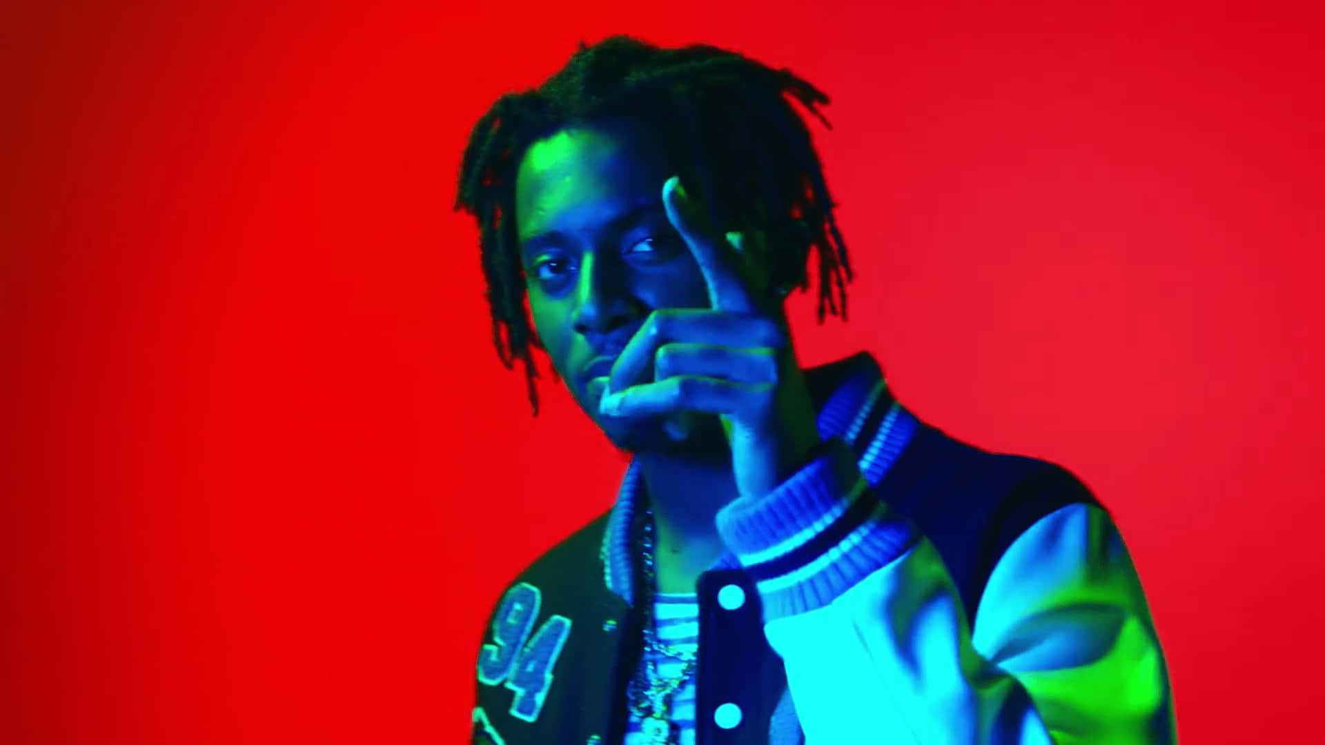 Playboi Carti, dreadlocks, varsity jacket, Full HD Desktop Wallpaper