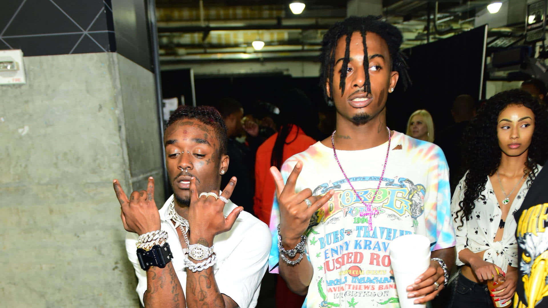 Playboi Carti, PC, rock hand gestures, Full HD Desktop Wallpaper