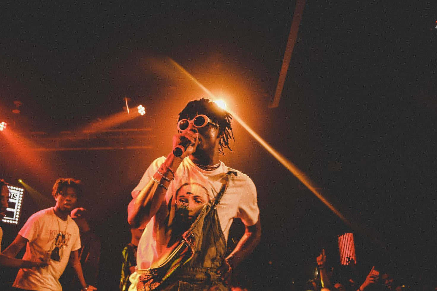 Playboi Carti, dreadlocks, round glasses, HD Desktop Wallpaper