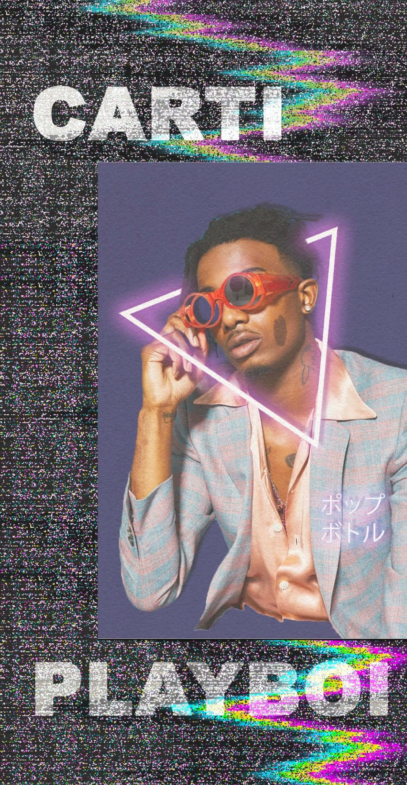 Playboi Carti, red sunglasses, plaid jacket, 2K Phone Wallpaper