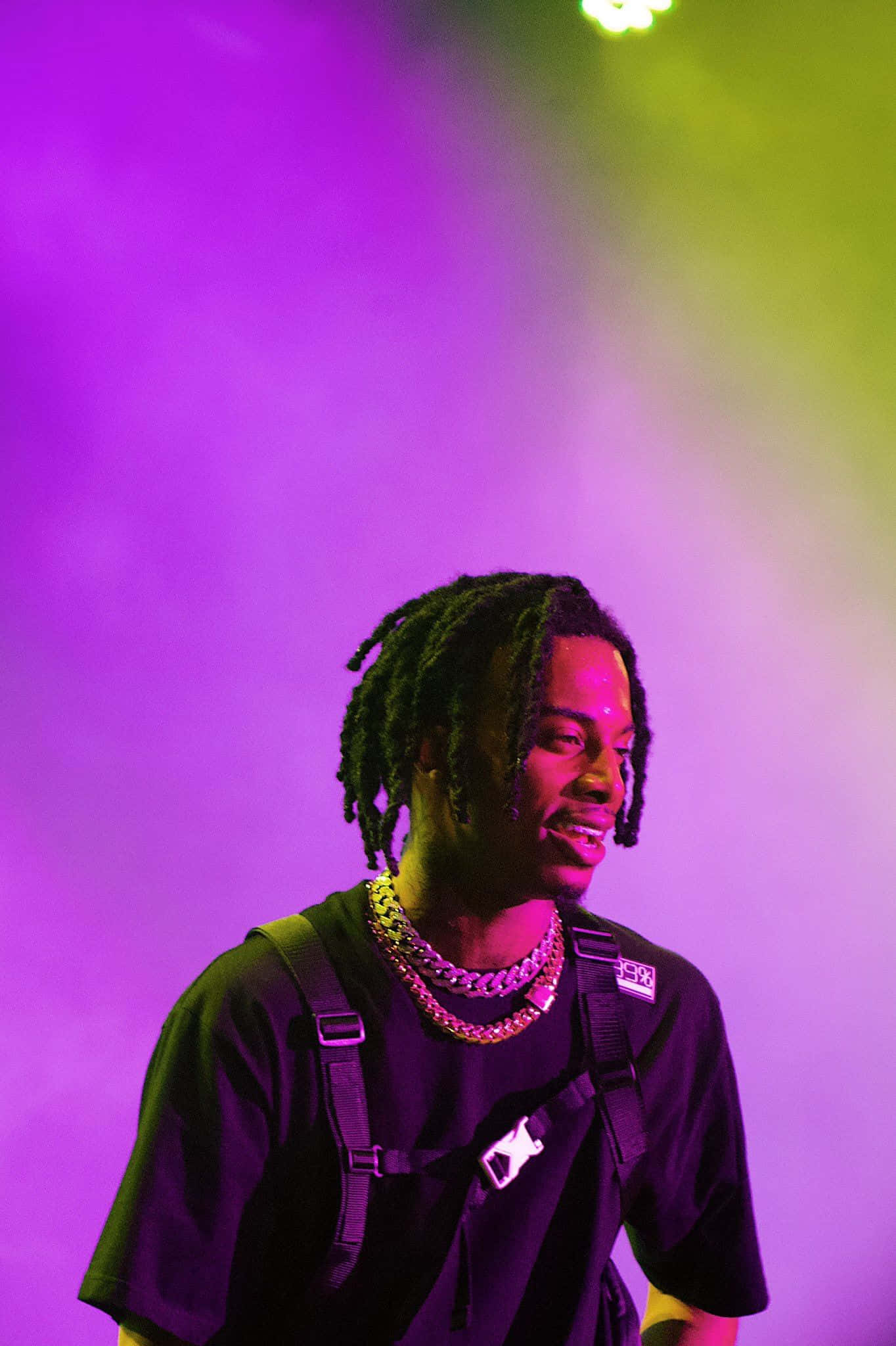 Playboi Carti, iPhone, purple and green stage lights, Full HD Phone Wallpaper