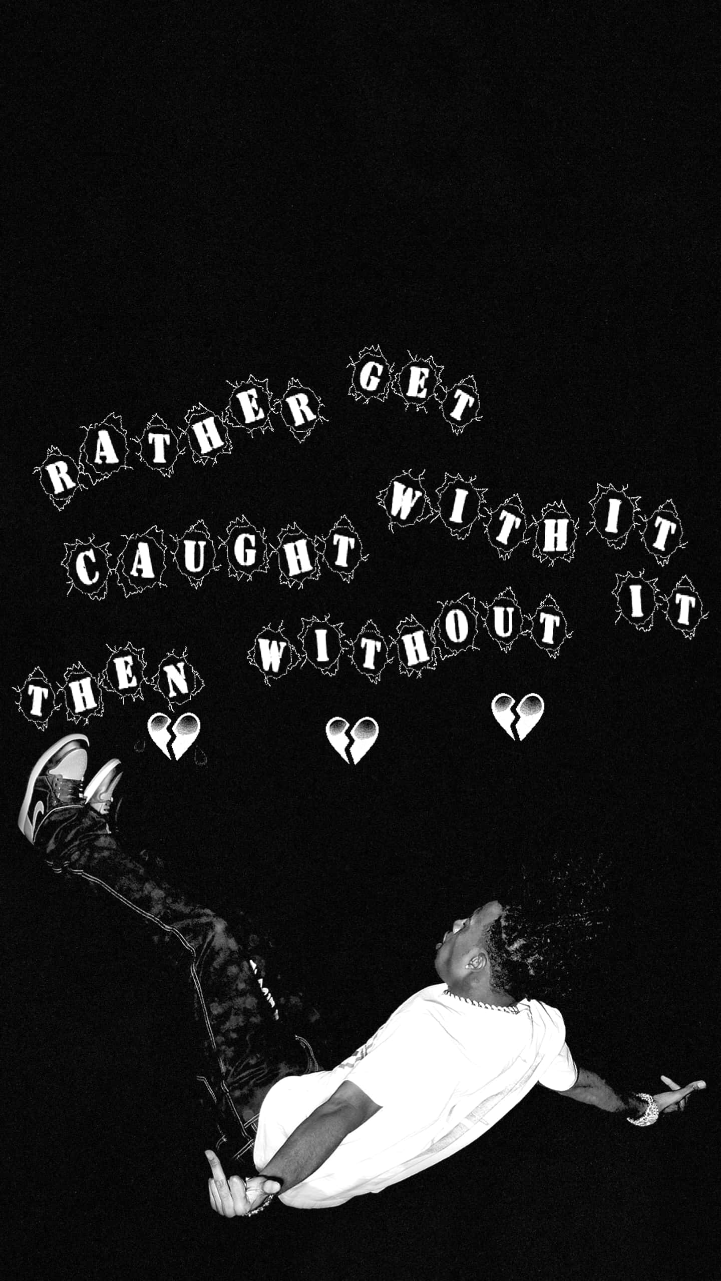 Playboi Carti, iPhone, black background, 2K Phone Wallpaper