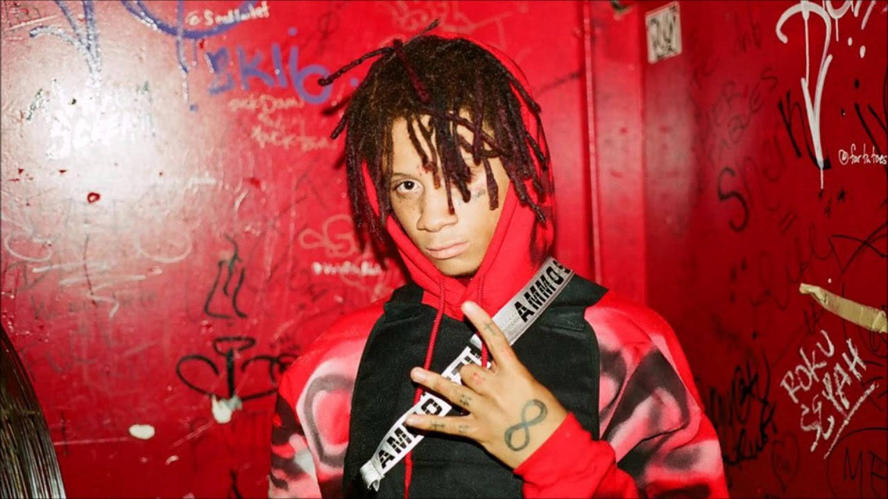 Playboi Carti PFP, red hoodie, red-tipped dreadlocks, HD Desktop Wallpaper