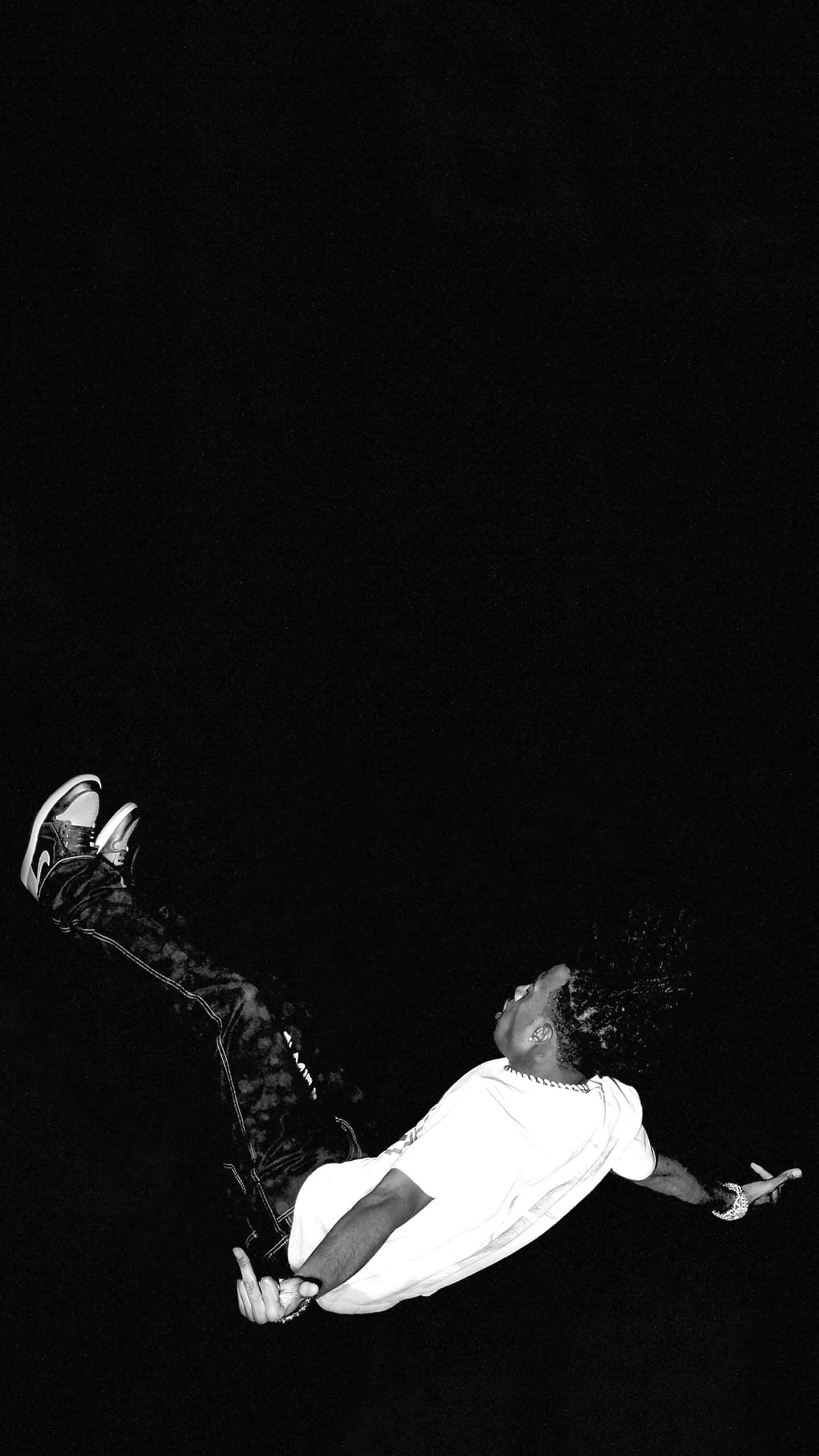 Playboi Carti, monochrome, floating, 2K Phone Wallpaper