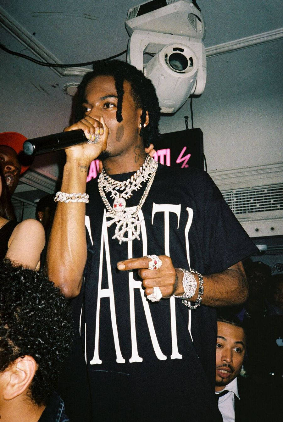 Playboi Carti, black shirt, stage light, HD Phone Wallpaper
