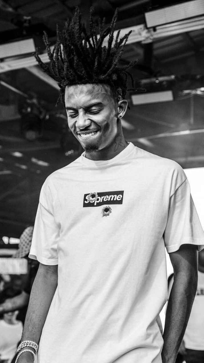 Playboi Carti, Supreme t-shirt, spiky dreadlocks, SD Phone Wallpaper