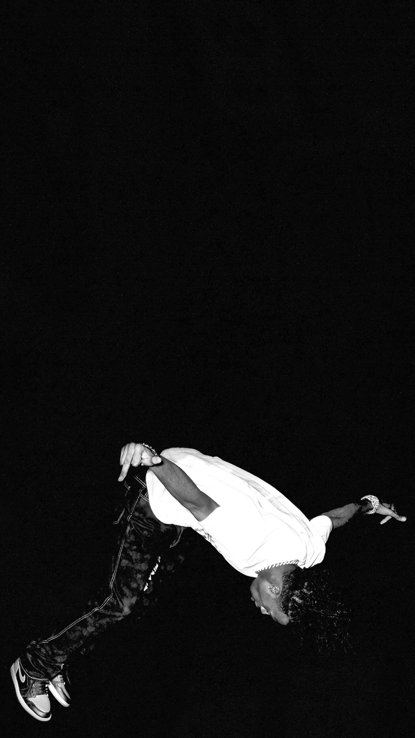 Playboi Carti, breakdancer, mid-flip, 2K Phone Wallpaper