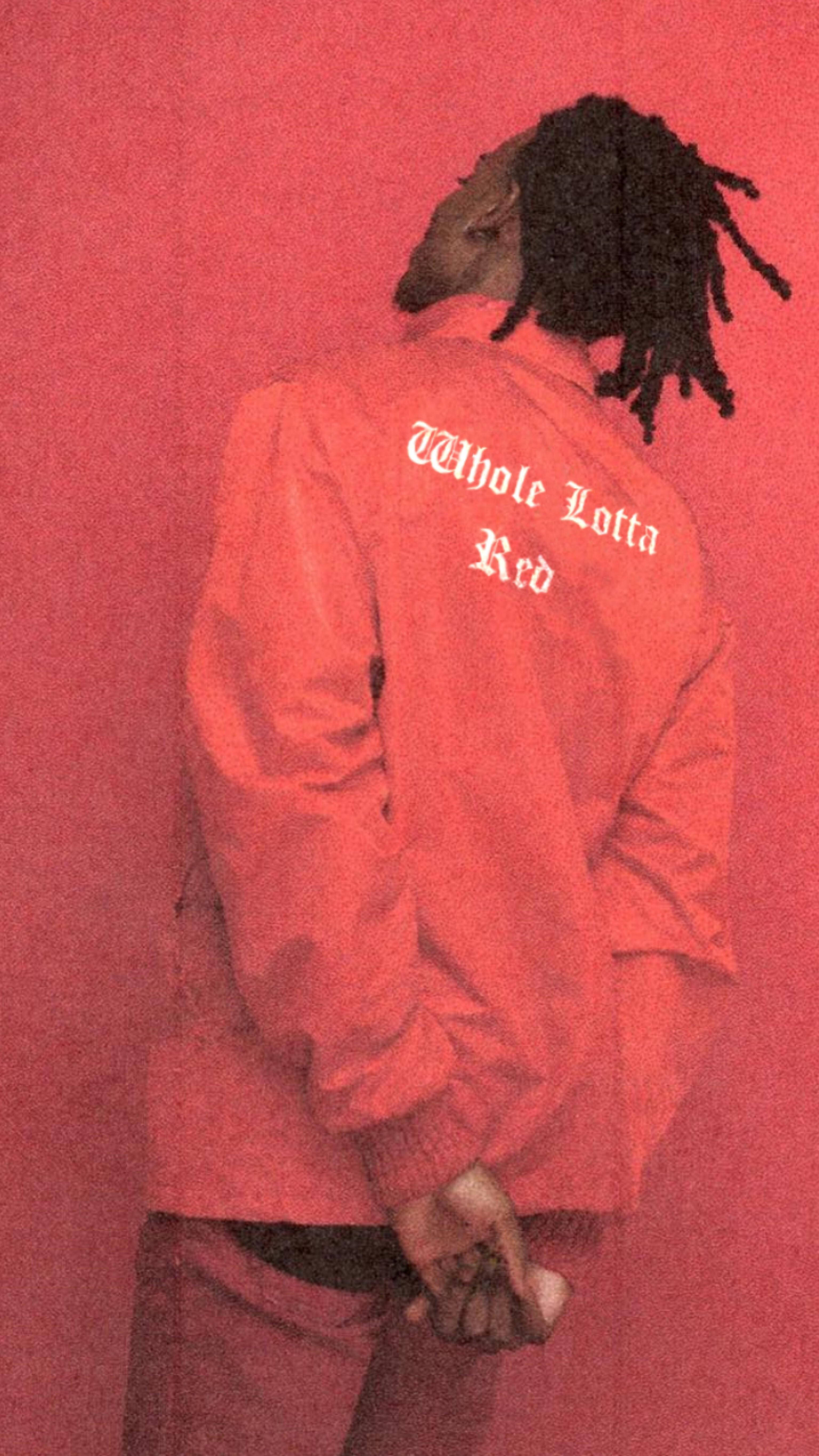 Playboi Carti, dreadlocks, monochromatic red room, 5K Phone Wallpaper