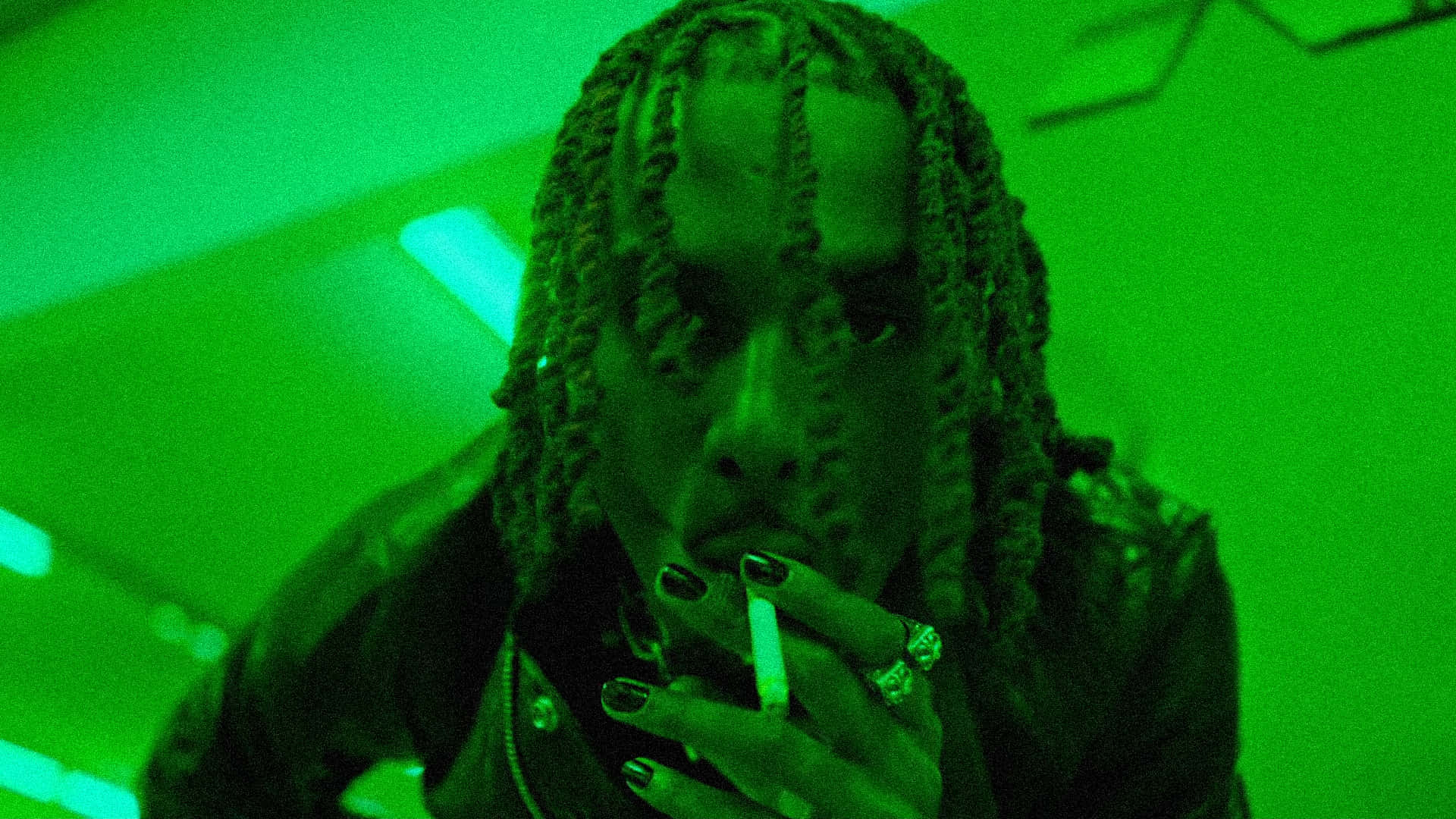 Green Carti, braided hair, cigarette, Full HD Desktop Wallpaper