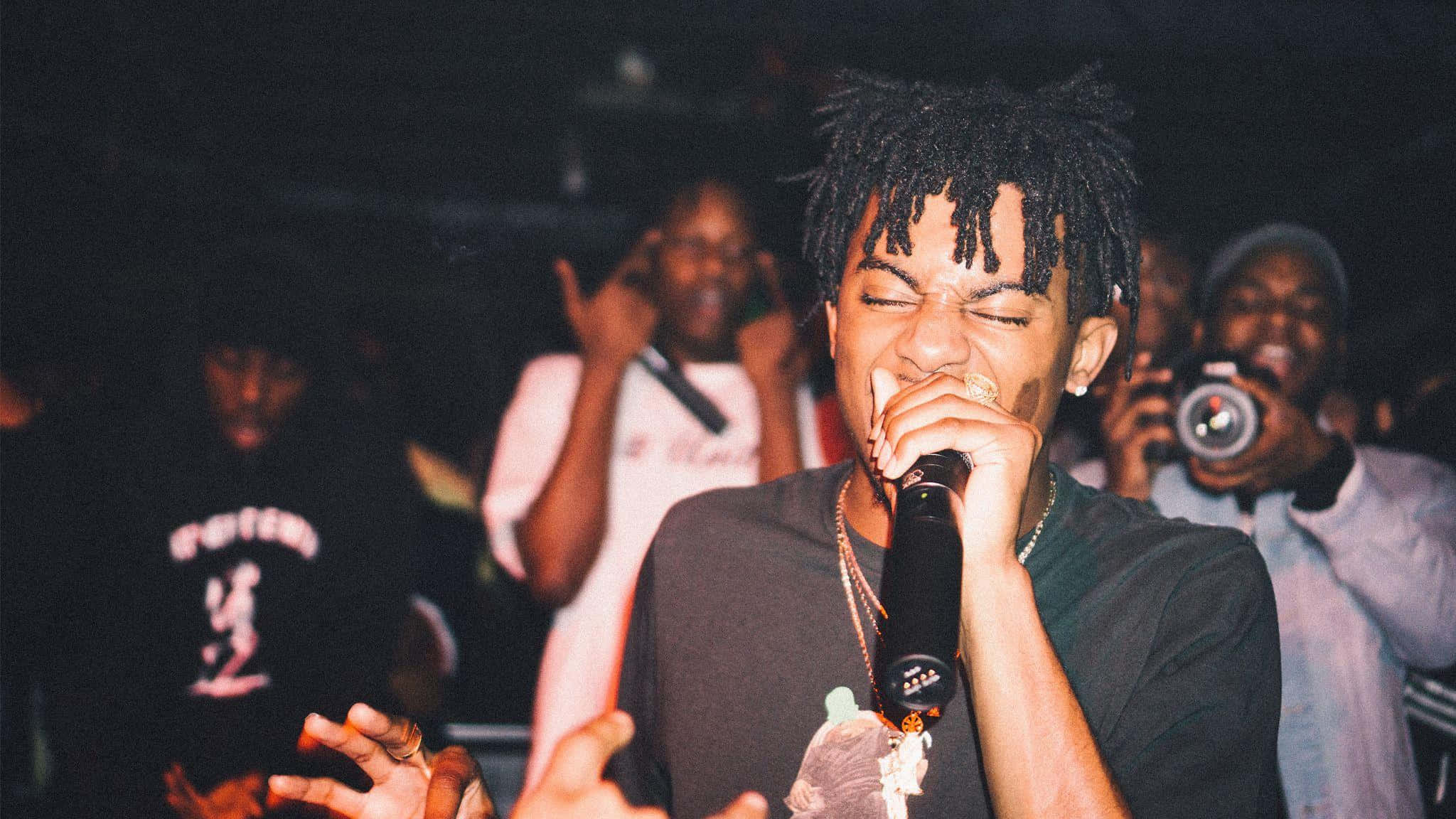 Playboi Carti, dreadlocks, mic, Full HD Desktop Wallpaper