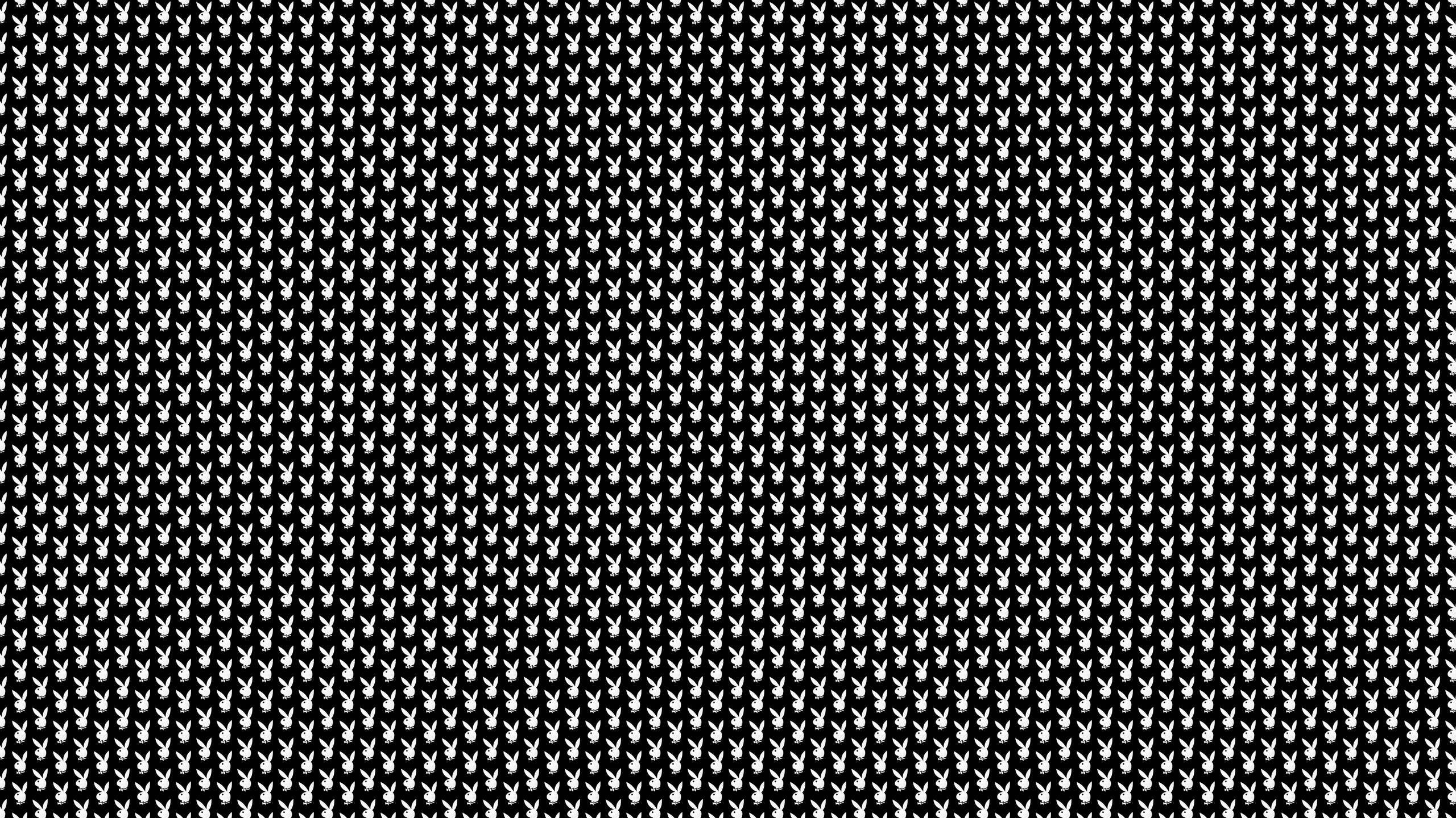 Playboy, black playboy logo, V-shaped stitches, 2K Desktop Wallpaper