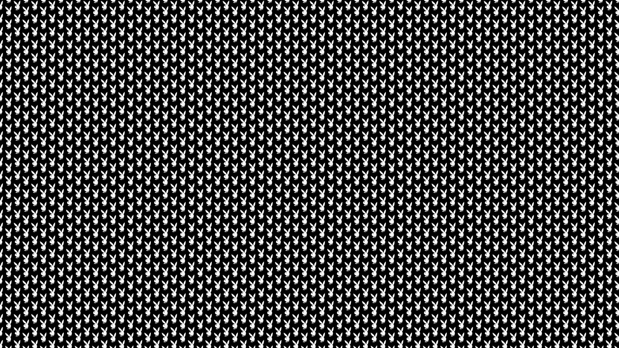 black playboy pattern, black and white pattern, repeating arrow shapes, 2K Desktop Wallpaper