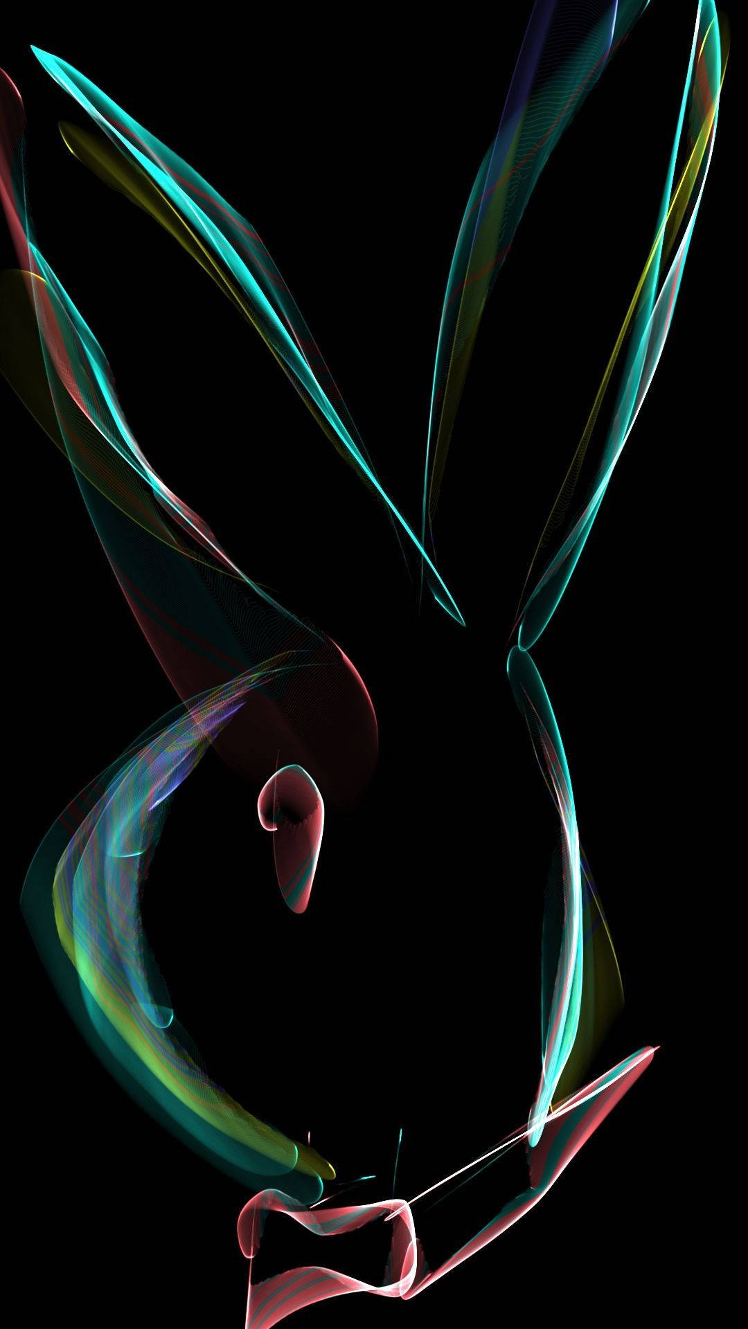 Playboy, neon ribbons, black void, Full HD Phone Wallpaper