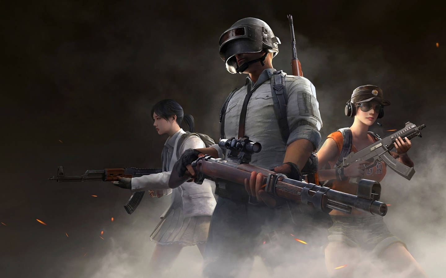 Playerunknown's Battlegrounds, tactical gear, smoky battlefield, HD Desktop Wallpaper