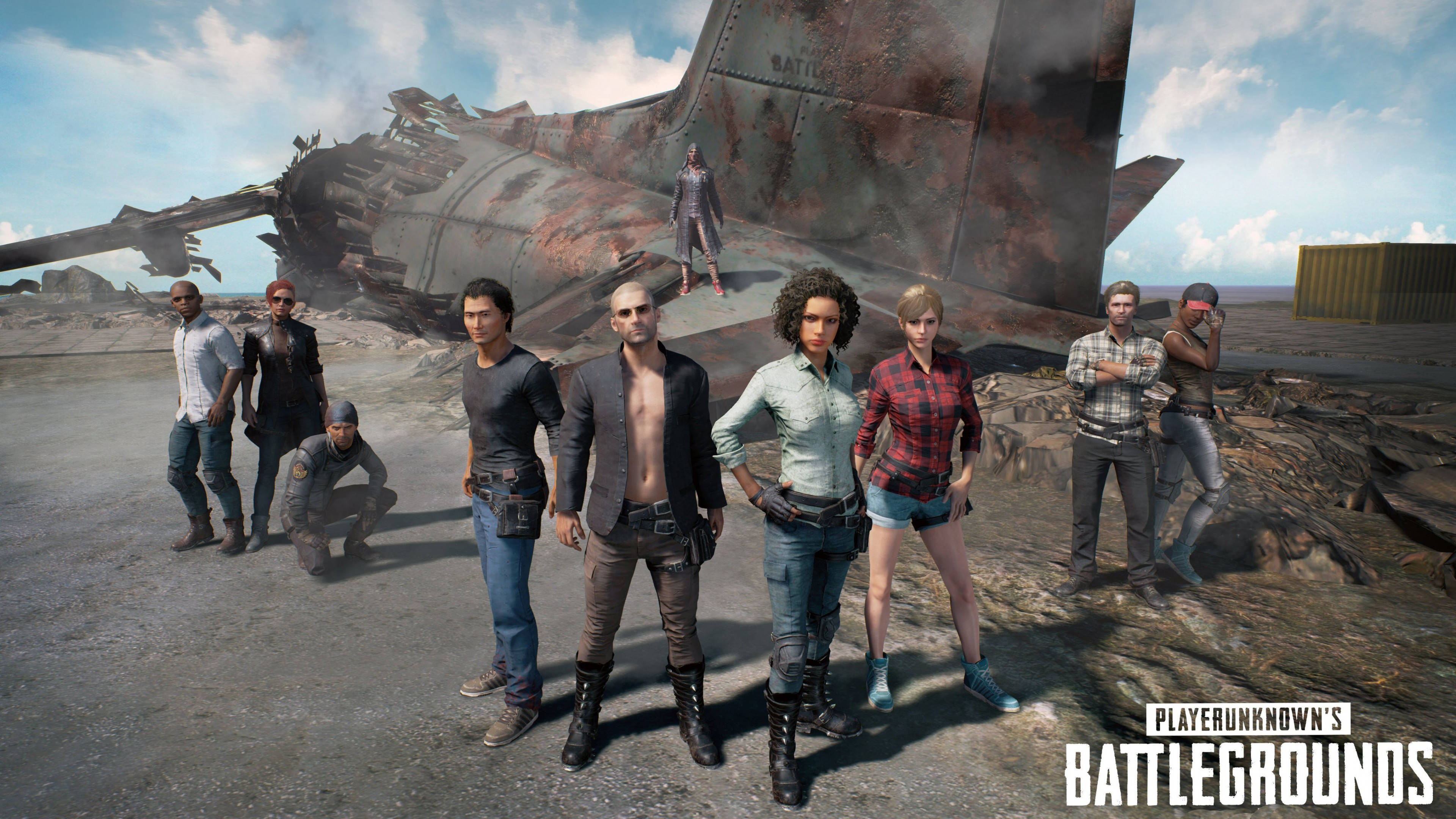 Playerunknowns Battlegrounds, 4K, crashed plane, 4K Desktop Wallpaper