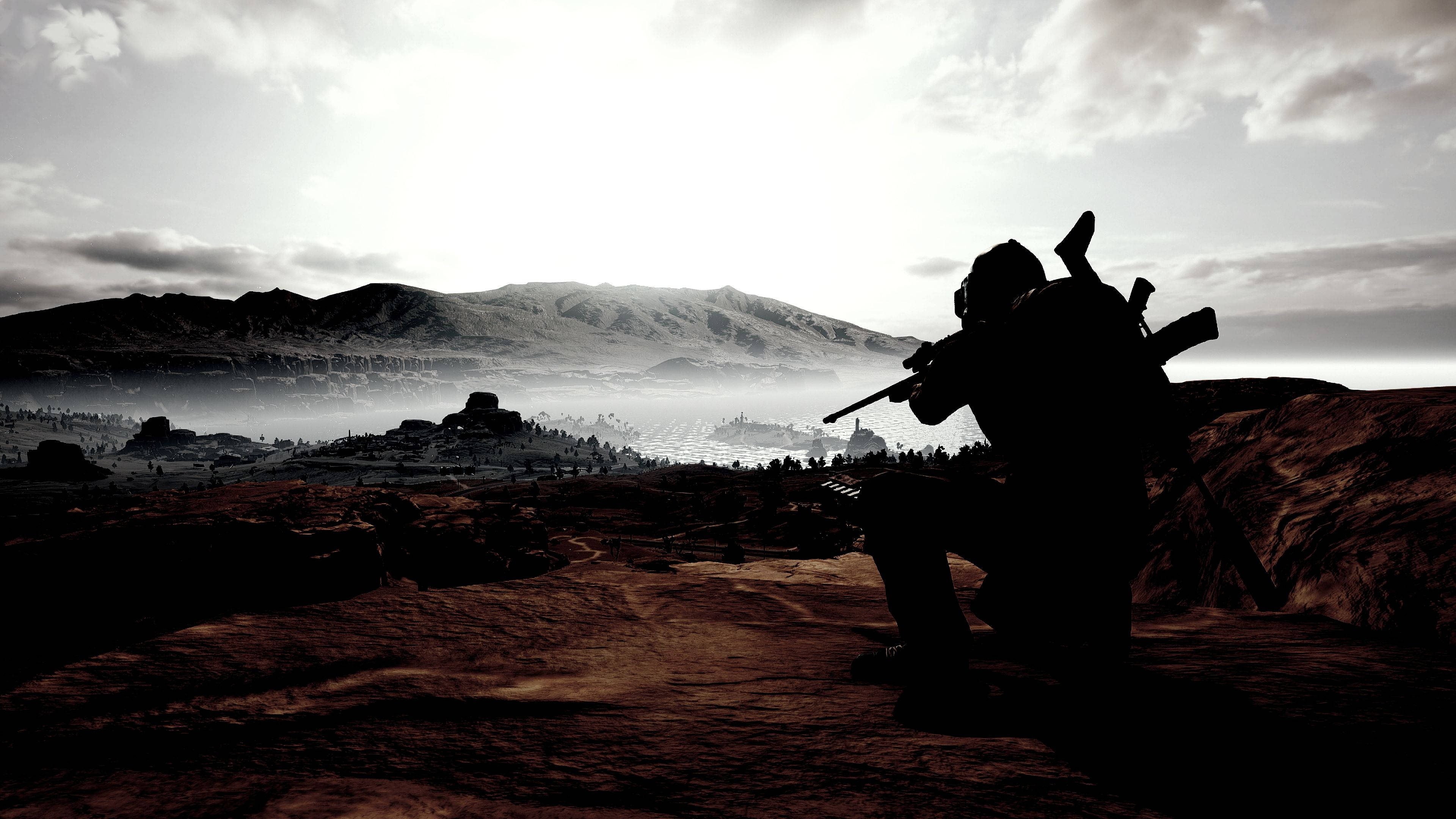 Playerunknowns Battlegrounds 4K, soldier, combat gear, 4K Desktop Wallpaper