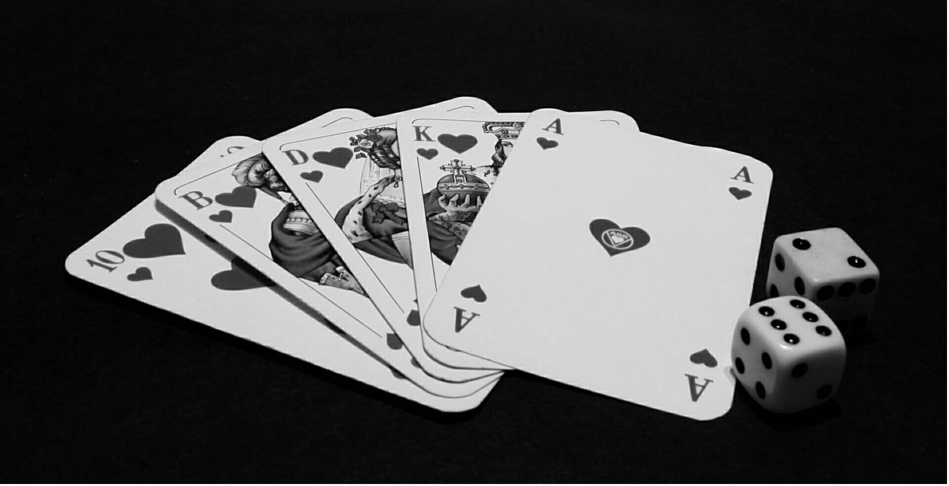 playing cards, black background, monochrome, Full HD Desktop Wallpaper