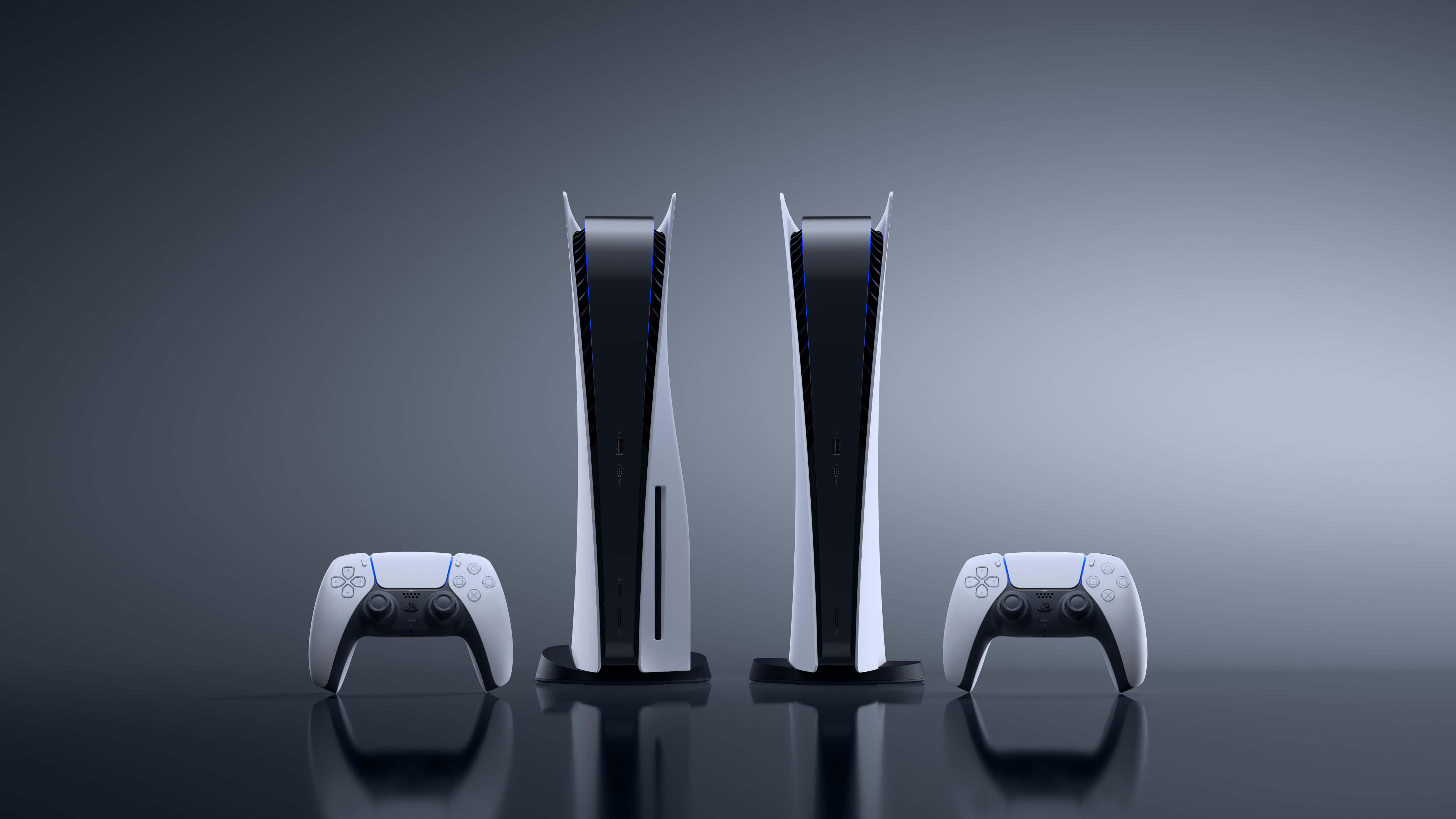 PlayStation 5, 4K Ultra HD, white, 4K Desktop Wallpaper