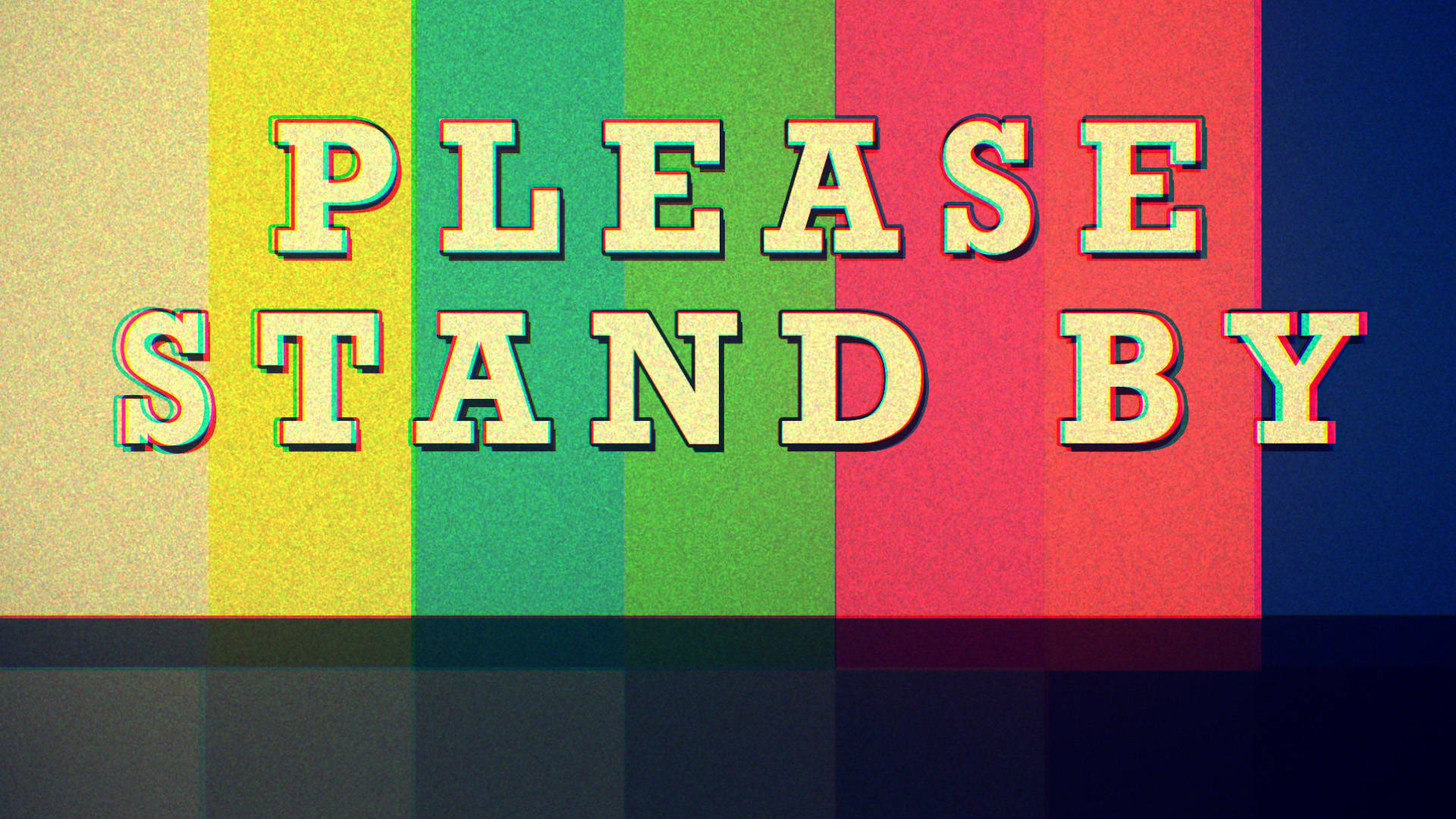 Please Stand By, test screen, rainbow test pattern, Full HD Desktop Wallpaper